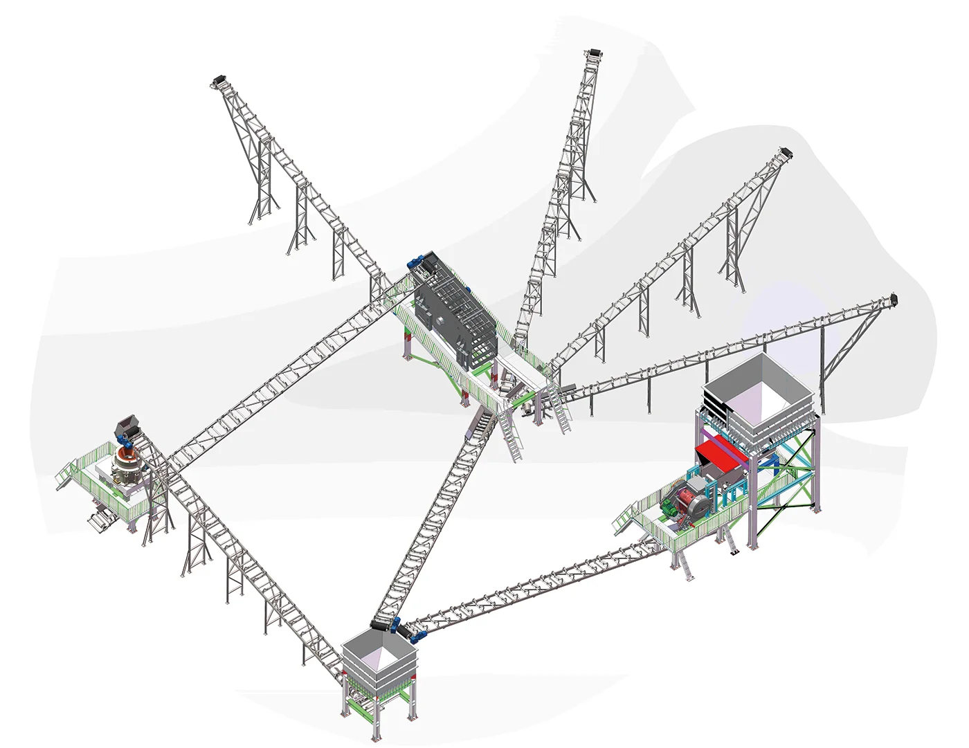 Modular crushing line